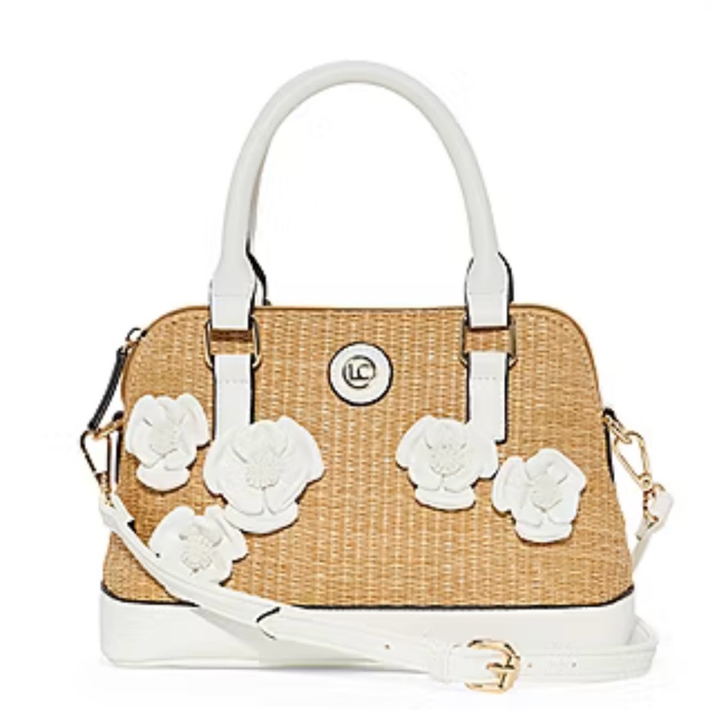 Liz Claiborne Tan and White Crossbody Bag